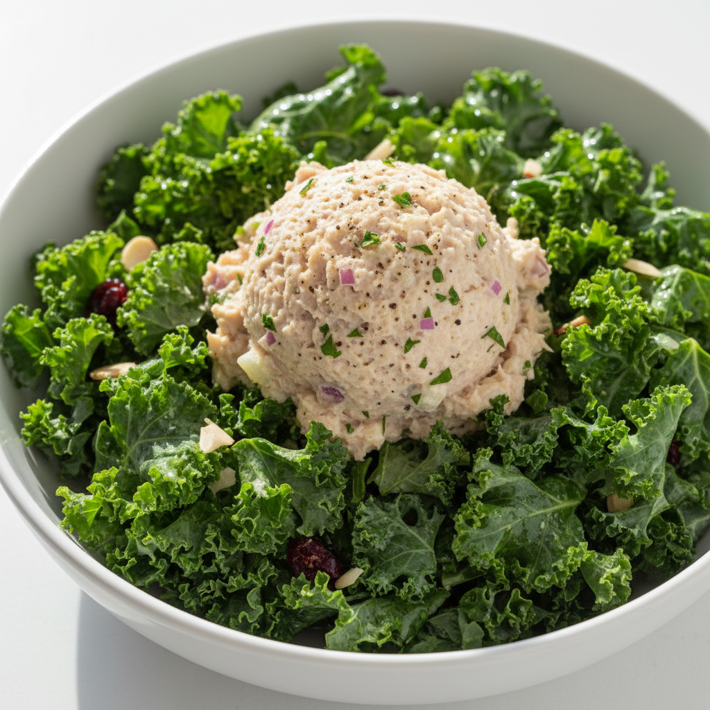 Tuna Salad over Fresh Kale